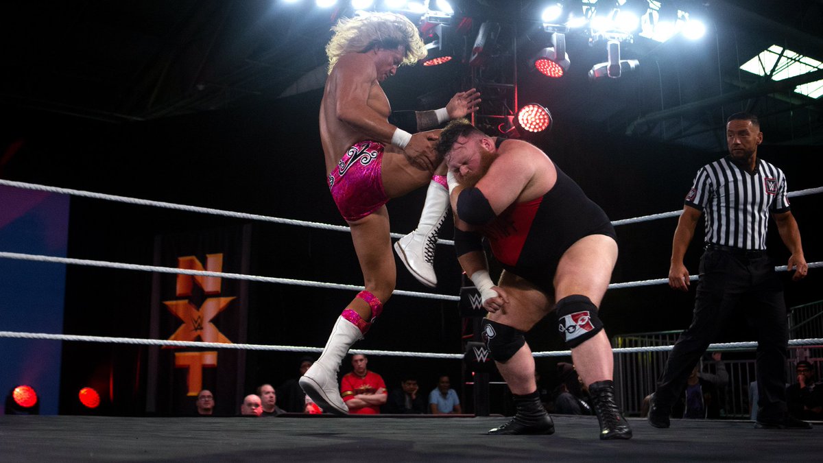 April 17, 2019: At Brooklyn Pier 12, @DaveMastiff returned to #NXTUK and defeated #WWENXT's @noahkekoa247. 📸 WWE