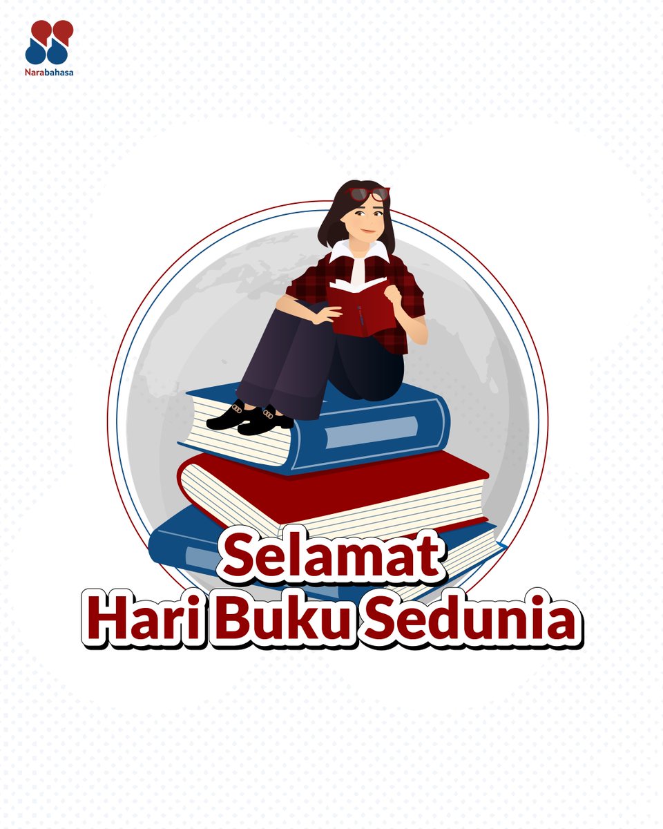 narabahasa's tweet photo. Wah, Hari Buku Sedunia, nih! Coba sebutkan buku favorit Kerabat Nara tanpa menyebutkan judulnya! ๐
#hariperingatan #haribukusedunia #narabahasa https://t.co/7ajLvAVagQ