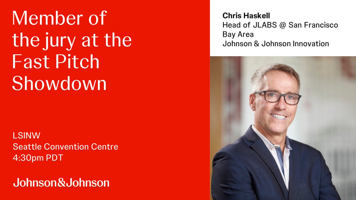 At #LSINW24? Be sure to catch the Fast Pitch Showdown, where Chris will join as a member of the judging panel. Watch as selected startups pitch their groundbreaking ideas to a panel of life science experts. Get ready to be inspired! jji.jnj/3Ud1fOQ