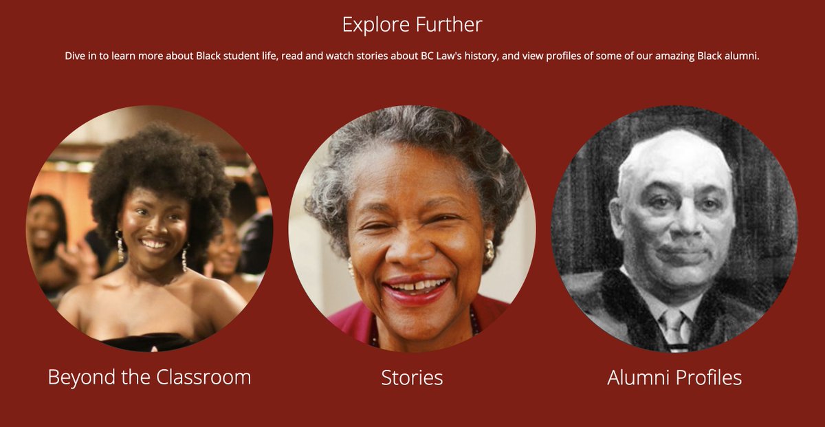 A new website focused on Black history at BC Law features an interactive timeline, video interviews, profiles and photo galleries, BC Law Magazine stories and much more.

Visit the site: bc.edu/content/bc-web…