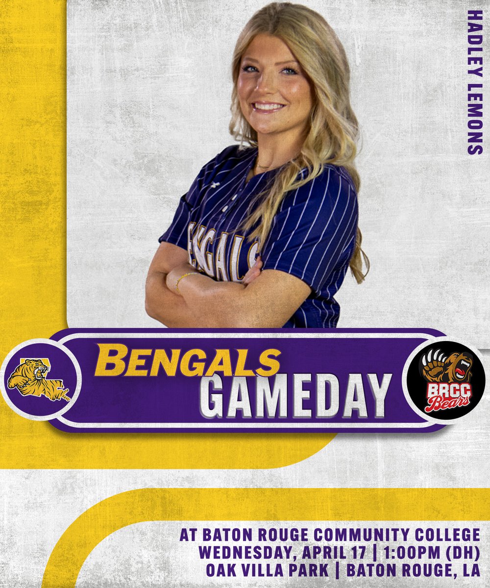 GAMEDAY! LSU Eunice takes the short drive over the Atchafalaya today to invade Baton Rouge CC. The Bengals and Bears meet for a matinee starting at 1:00PM. BRCC's Gamechanger will have a video stream. #DSRO #GeauxBengals web.gc.com/teams/0XfCDncv…