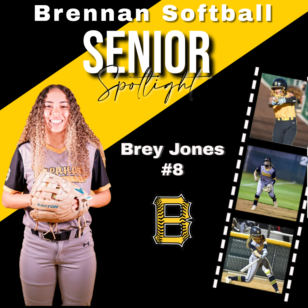 It's senior week!! Next up is our third baseman, Brey Jones!! Thank you for all the hard work, dedication, and support of Brennan Softball!! Thank you for always being a great teammate!!💪🥎🐻🌻 #Classof2024 #onceabearalwaysabear