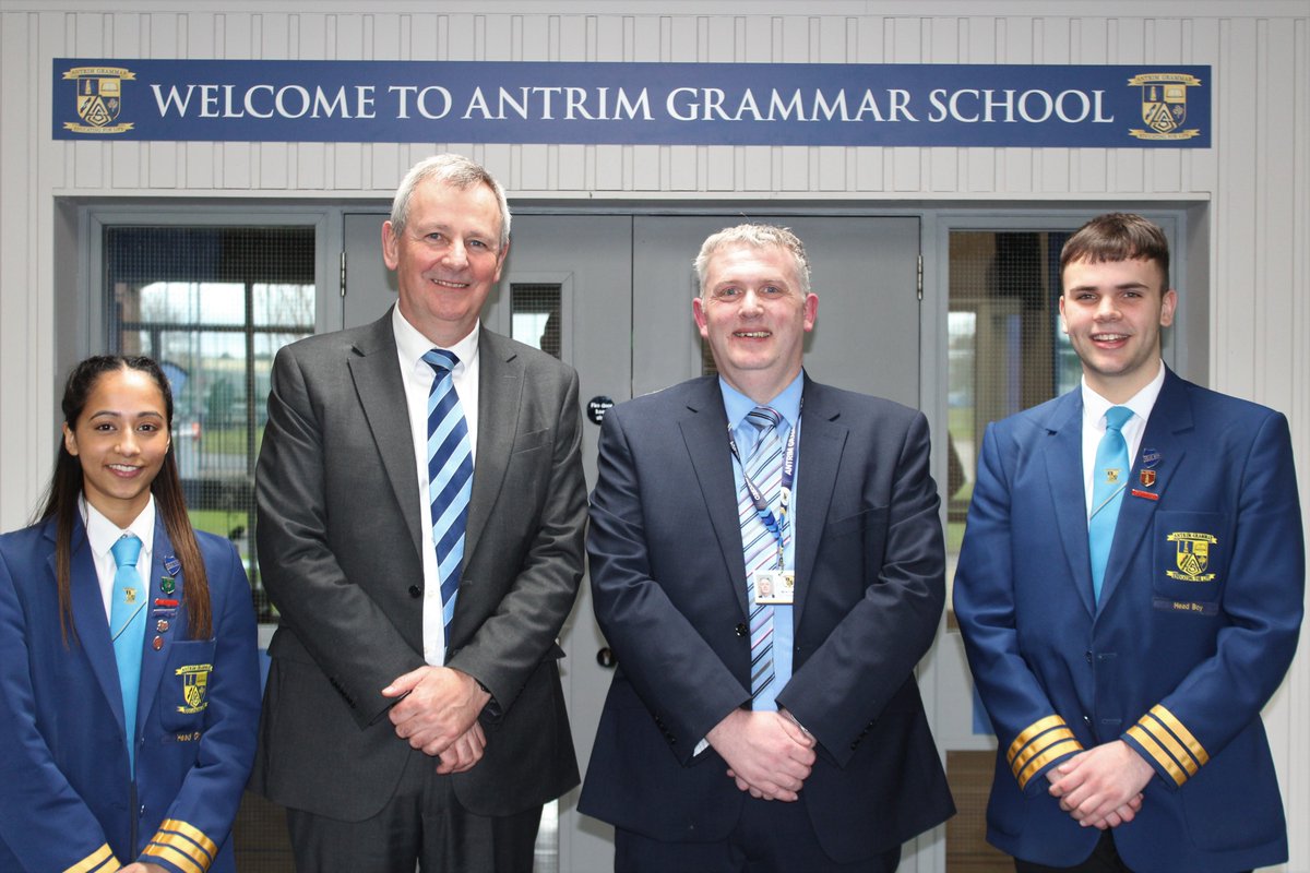 Ed_Authority's tweet photo. As part of the first of a series of school engagements, our new Chief Executive, Richard Pengelly, today visited Antrim Grammar where he met with Principal, Martin Wilson; Chair of Governors, Roger McCune; school staff, and pupils. 

Thank you @AntrimGrammar for the warm welcome. https://t.co/kPrSC0ocNh