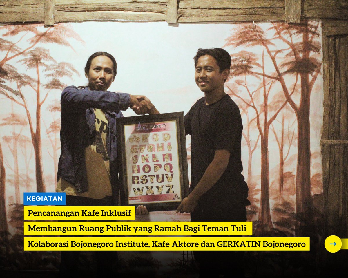 BjnInstitute's tweet photo. Workshop Audit Sosial Pelayanan Publik Inklusif di Bidang Kesehatan, Pendidikan &amp; Infrastruktur Daerah | Peningkatan Kapasitas Komunitas Teman Tuli di Kab. Bojonegoro

Bojonegoro Institute bekerja sama dg PATTIRO, didukung Ford Foundation &amp; Bina Bangda Kemendagri

Dok. 8/4/2023 https://t.co/VTtXpMLJ84