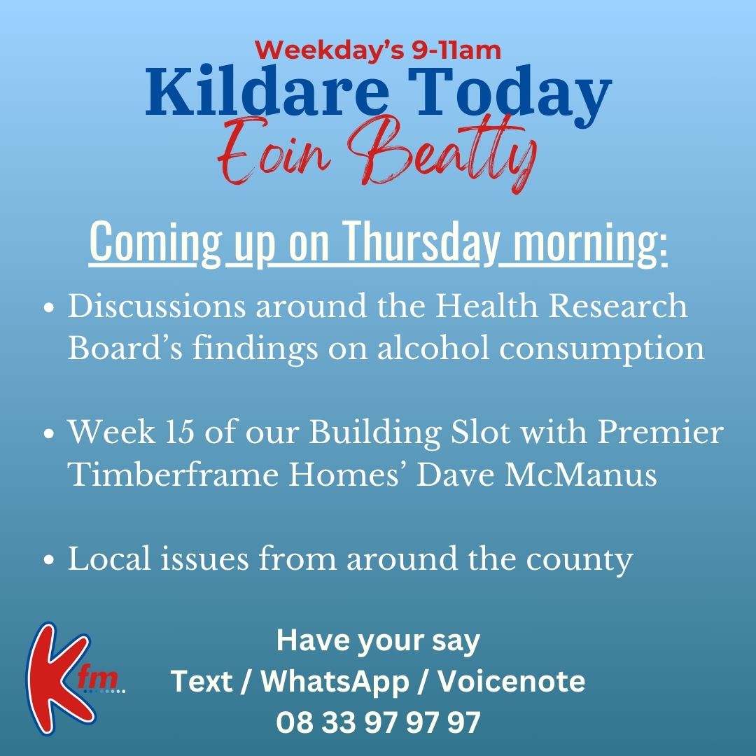 All of this and more on tomorrow morning's Kildare Today programme from 9am!
@AlcoholIreland @DrinksIreland @MarkLeigh76