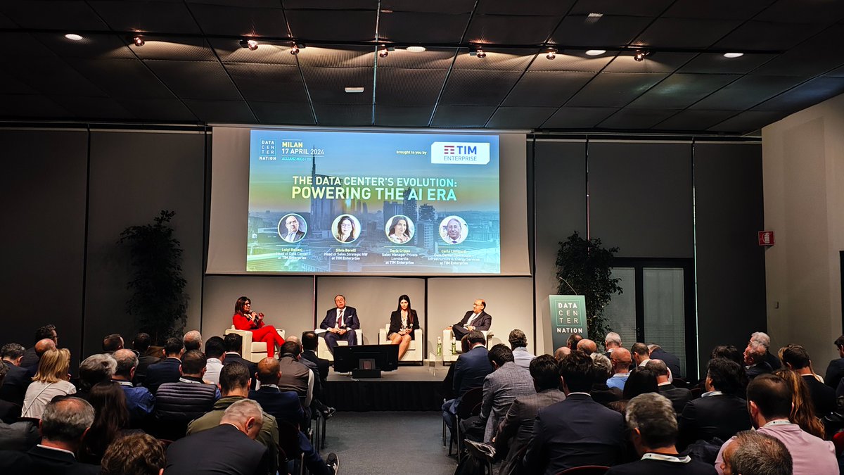 Oggi, si è tenuto a Milano il 'Data Center Nation Milano 2024', l'evento di riferimento sull'Industry dei Data Center in Italia. Durante l’evento, abbiamo esaminato i trend di mercato, parlato di #AI, #cloud, #sostenibilità e della rete dei #DataCenter #green di #TIMEnterprise.