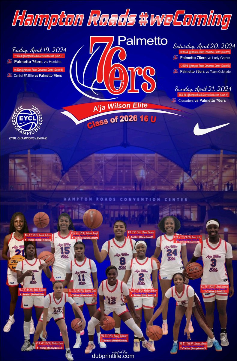 Ready to compete this weekend in Hampton, Virginia!!! Looking forward to great competition❤️💙 @CoachCRobinson @palmetto76erawe @JeromeFleetwood @ACFloraGBB