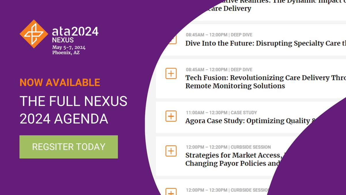 🌟 #ATANexus 2024 Full Agenda is here! Join 60+ healthcare systems, hundreds of clinicians & industry stakeholders to explore #VirtualCare's future. 🔗 bit.ly/4cVgmng