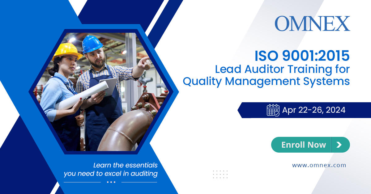 ISO 9001:2015 Lead Auditor Training for Quality Management Systems
Date: Apr 22-26, 2024
Enroll Now: hubs.li/Q02t76WR0

#ISO9001 #QualityManagement #LeadAuditor #QMS #ISOTraining #AuditorTraining #QualityAssurance #CertificationTraining #ISOStandards #QualityControl #ISO