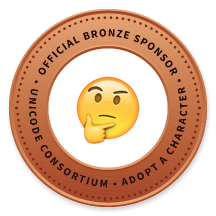 Unicode thanks @sasuke_287 was wondering, our newest Bronze Sponsor! #UnicodeAAC aac.unicode.org/sponsors#b1F914