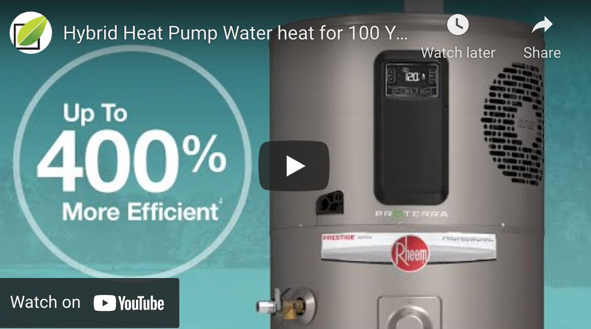 The Rheem ProTerra Hybrid Water Heat Pump - A Great Fit for the #1920sMakeoverATL Project (Video): j.mp/2SWRZRI @rheem #waterheater #waterheaters #plumbing #building #electrification #energyefficiency #retrofit #home #homes #savings Up to 400% more #energy efficient!