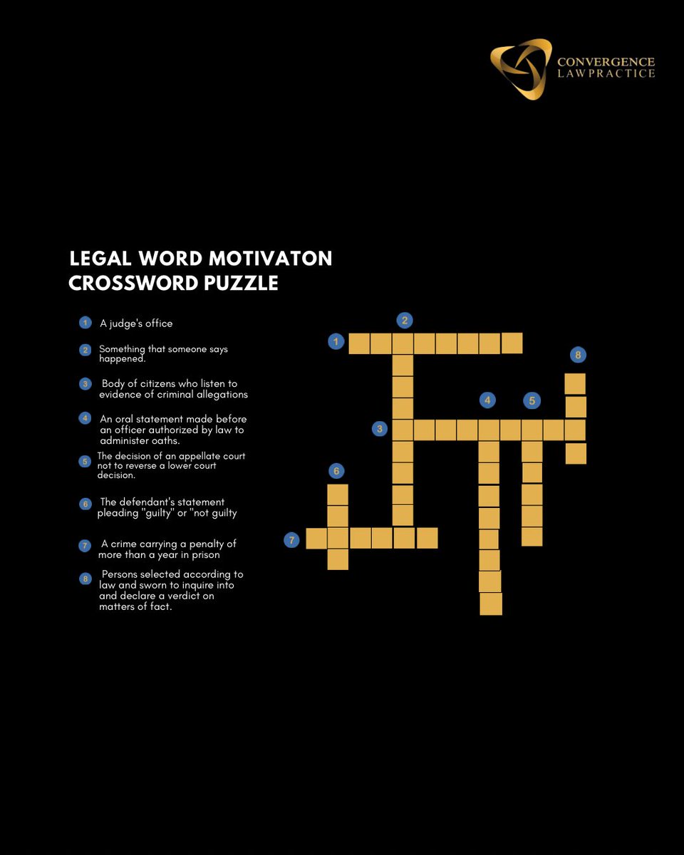 Convergence_LP's tweet image. Just another Wednesday in the books,how many legal words can you solve , one word at a time !
#ConvergenceLawPractice #puzzle #WednesdayMotivation #puzzles 
@kaycee4c @Alpha_Yom