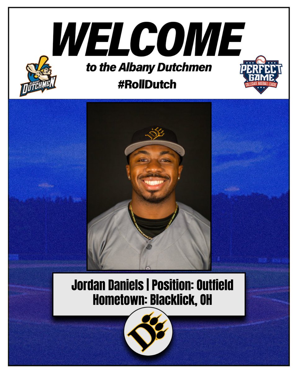 DutchmenPGCBL's tweet photo. WELCOME TO THE DUTCH

Jordan Daniels (@ODUBaseball_)

Ryan Ferremi (@UAlbanyBaseball)

Luke Filippi (@UAlbanyBaseball 

Can’t wait to have these three be key pieces of our outfield this summer!

#RollDutch https://t.co/RE8kZyAjAK