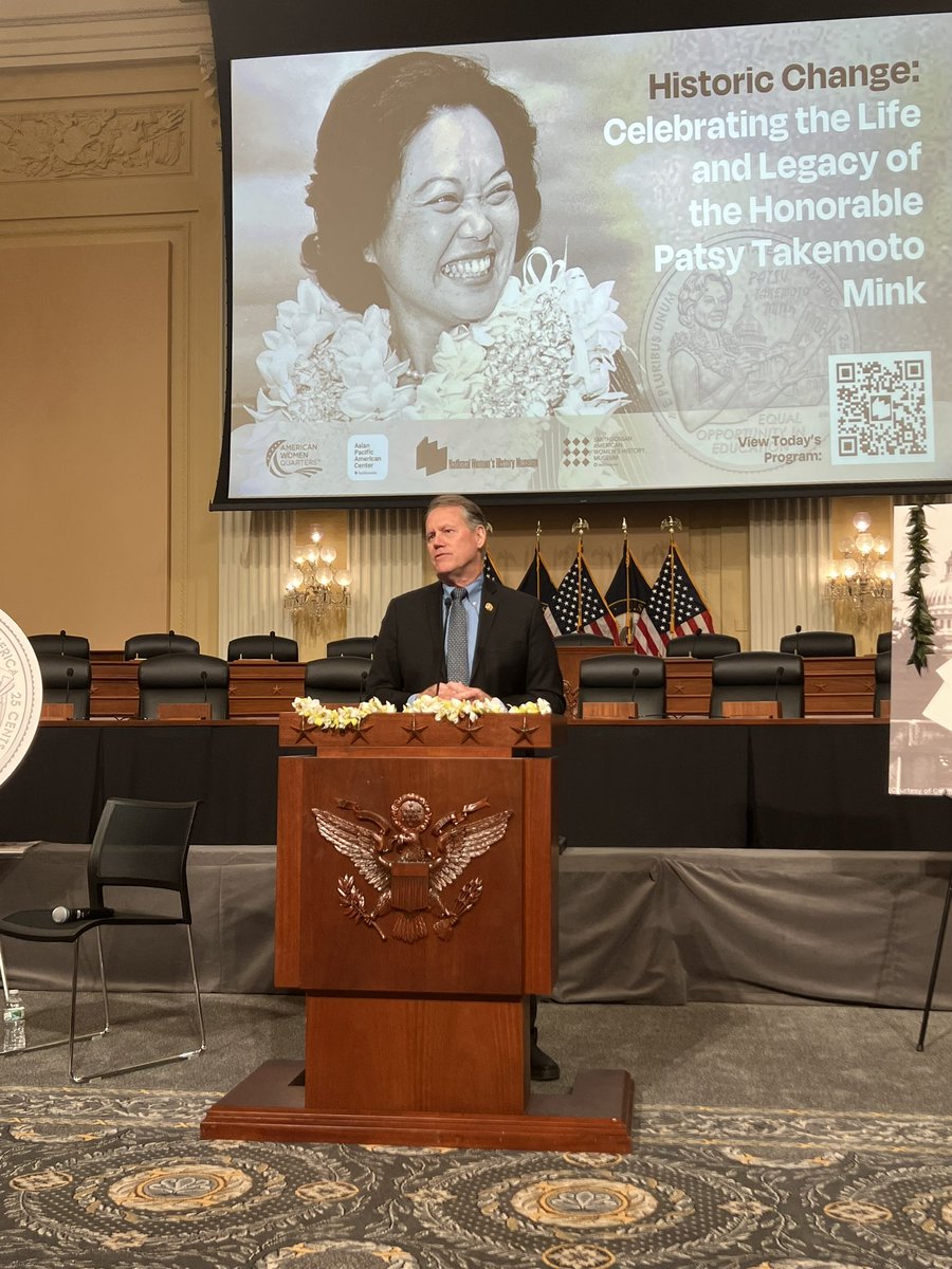 womenshistory's tweet photo. .@RepEdCase: “What this quarter represents is a legacy of leadership.” @usmint #HerQuarter #PatsyMink https://t.co/lk6pCbTXIG