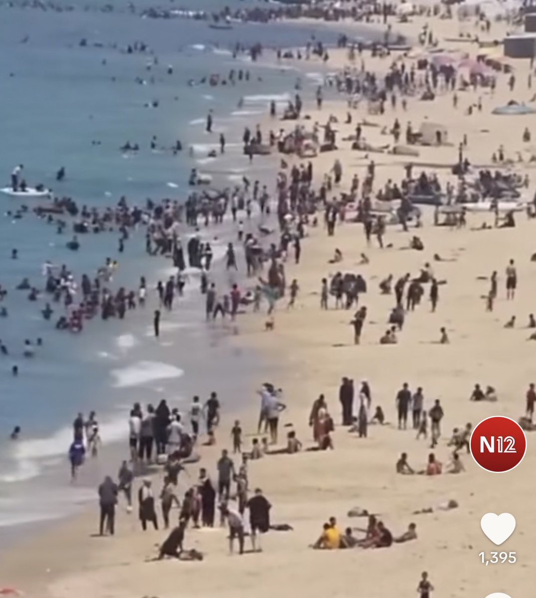 Badir El-Balach beach in central Gaza today. I bet, based on what you read in the news, you didn’t expect Gaza to look like this… Think. The media doesn’t want you to think. But think. You have a brain. Use it. Everything you’re being told about the situation in Gaza…