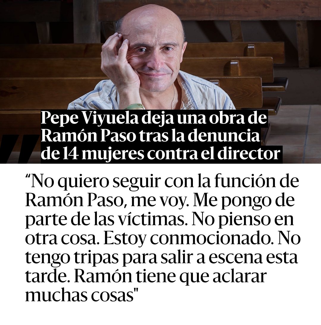 eldiarioes's tweet photo. Pepe Viyuela deja una obra de Ramón Paso tras la denuncia de 14 mujeres contra el director https://t.co/8LVOJlxhv9 https://t.co/PPNqDit21G
