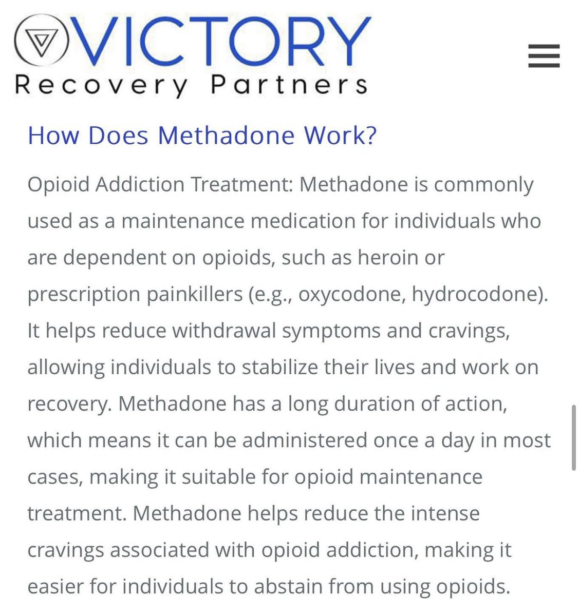 victoryrec's tweet photo. Did you know that we now offer Methadone as a treatment for opioid use disorder? This service is available at our Farmingville location. Visit our website, https://t.co/Una2nz3Jl7 to learn more! #addictionrecovery #addiction #methadone https://t.co/I8Mopctgue
