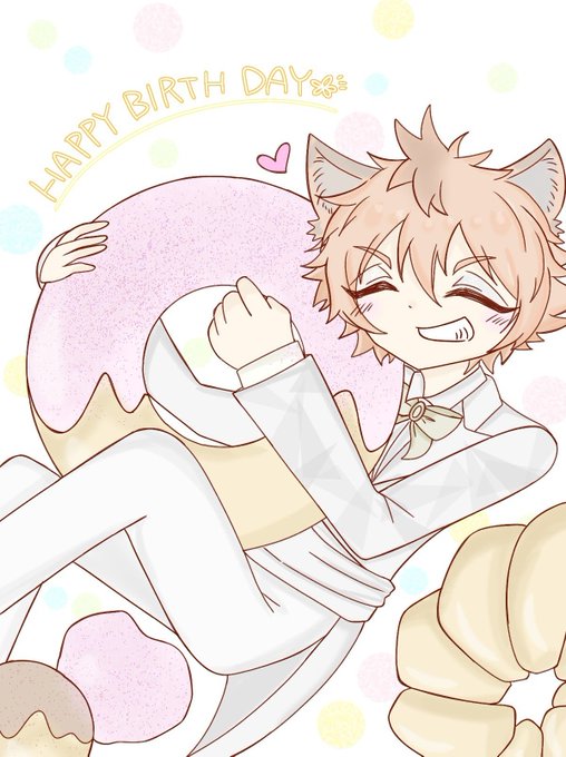 ラギー君も大好きだよぉぉぉ!お誕生日おめでとう!!!ドーナツ食べようね#ラギー・ブッチ誕生祭2024#twstファンアート 
