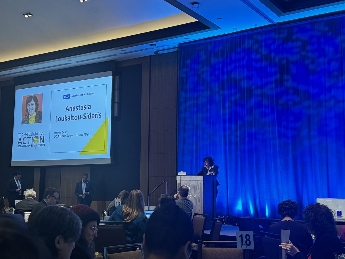 @UCLALuskin Intermin Dean Anastasia Loukaitou-Sideris kicking off today’s 6th #LuskinSummit themed Transformative Action! Follow this thread for live updates on what today has to offer! 🧵