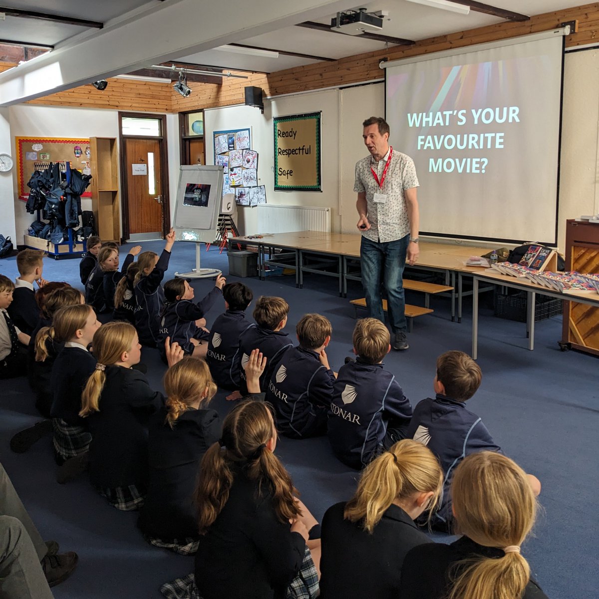 We welcomed @edgechristopher, award-winning children's author, to #StonarPrep today, to speak to pupils in Years 4-6. It was a great session, with an interactive presentation, discussions about his books and plenty of opportunities to ask lots of questions #stonar #authorvisit