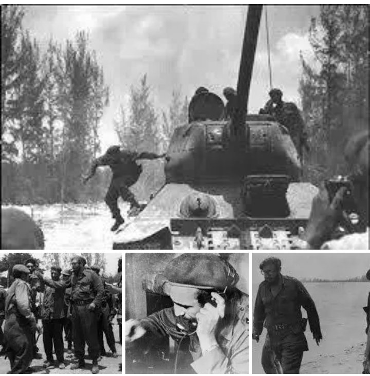 #FidelPorSiempre en primera línea de combate. Bajo su conducción el pueblo derrotó en menos de 72 horas a las tropas de la brigada 2506; era Girón la primera gran derrota del imperialismo en América. #CubaViveEnSuHistoria #SanctiSpíritusEnMarcha