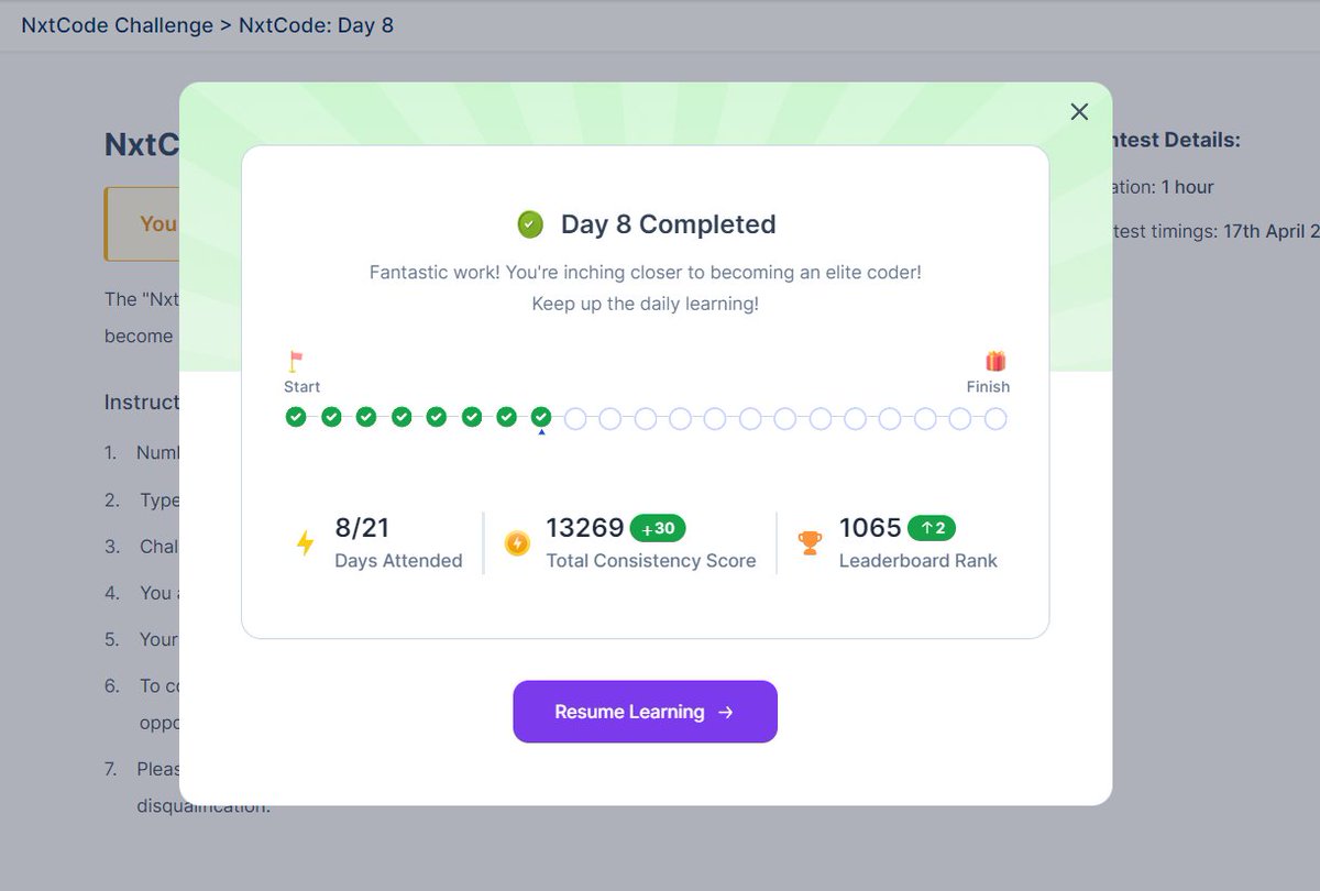 SIDDHAR85938717's tweet image. #Day8 ✅, @nxtwave_tech 
#NxtCode
#21dayschallenge