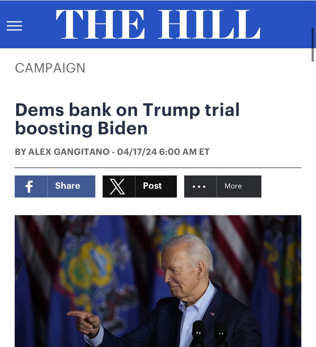 Dems are now admitting that Trump was only arrested to give Biden a “boost” on the campaign trail.

ELECTION INTERFERENCE!