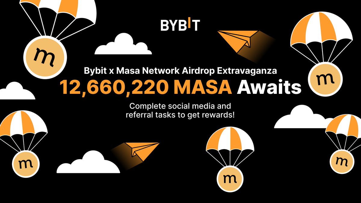 🔥 #Bybit x #MASA: 12,660,200 $MASA Up for Grabs! How? 1. Follow @Bybit_Official and @getmasafi 2. Quote/retweet this post 3. Follow the steps in Event 1 in the announcement link to win 💫 Join Event: i.bybit.com/abK12PN #TheCryptoArk #BybitListing