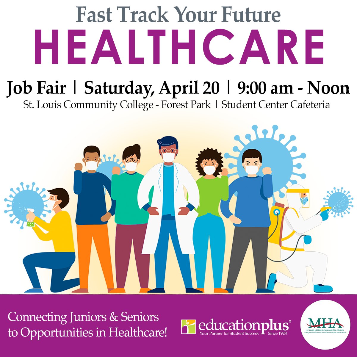 Several of our area Healthcare organizations will hire students in high school on the spot and support them in their careers with scholarship opportunities. The time is 9:00 am - 12:00 pm.  It is not too late to register.
Here is the link to register:
bit.ly/SLMHC-Career-F…