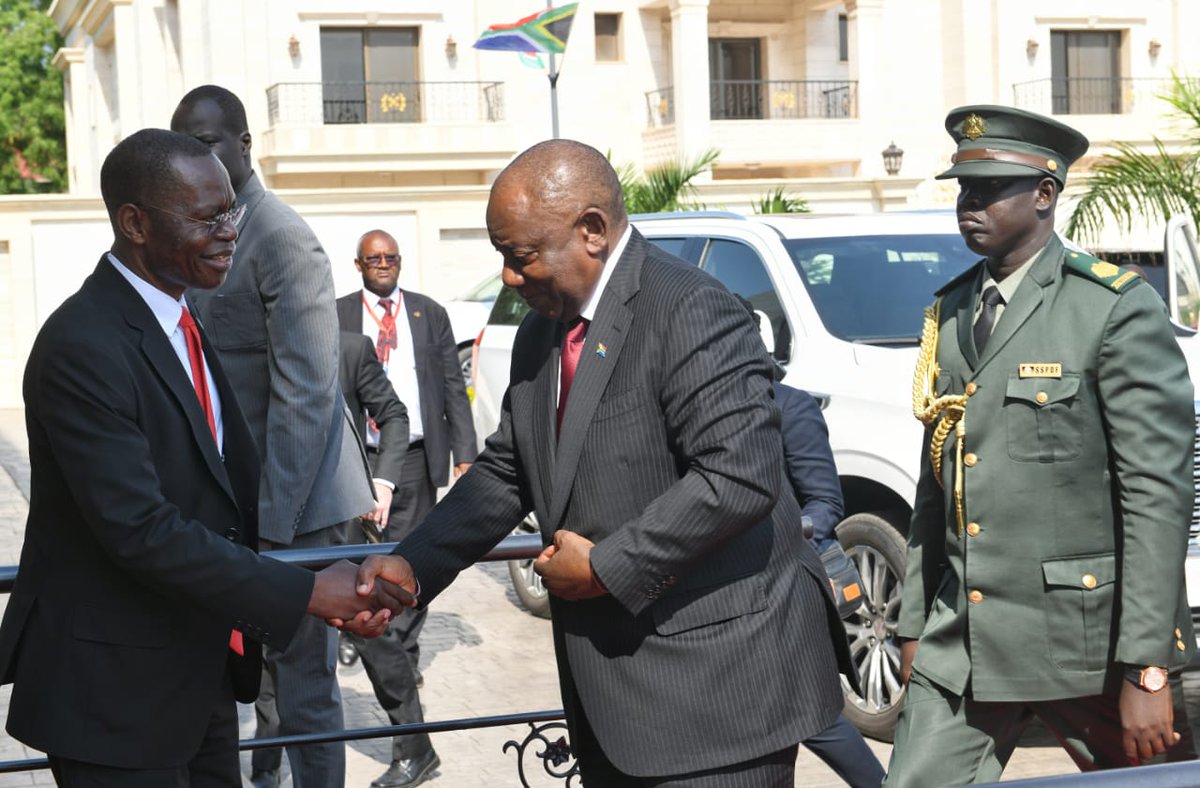 President Salva Kiir Mayardit hosted a luncheon at the State Guest house in Juba, South Sudan.