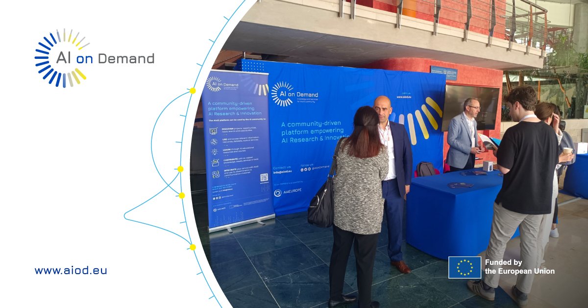 😍 @AITechSummit, here we are! We are spreading the word about how we are empowering #AI in Europe with our innovative #platform. It's a pleasure to be here! Come visit us. 👥