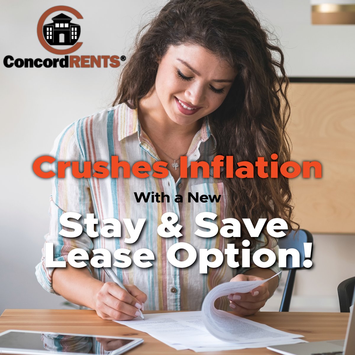 ConcordRENTS's tweet photo. ConcordRents Crushes Inflation with a Stay &amp; Save Lease Option! We are pleased to offer new and current residents at select market communities, the option to fight inflation by removing rental increases over a term of up to 24 months. For more info visit https://t.co/fVfgu2pwSB! https://t.co/nS4jabJJWt