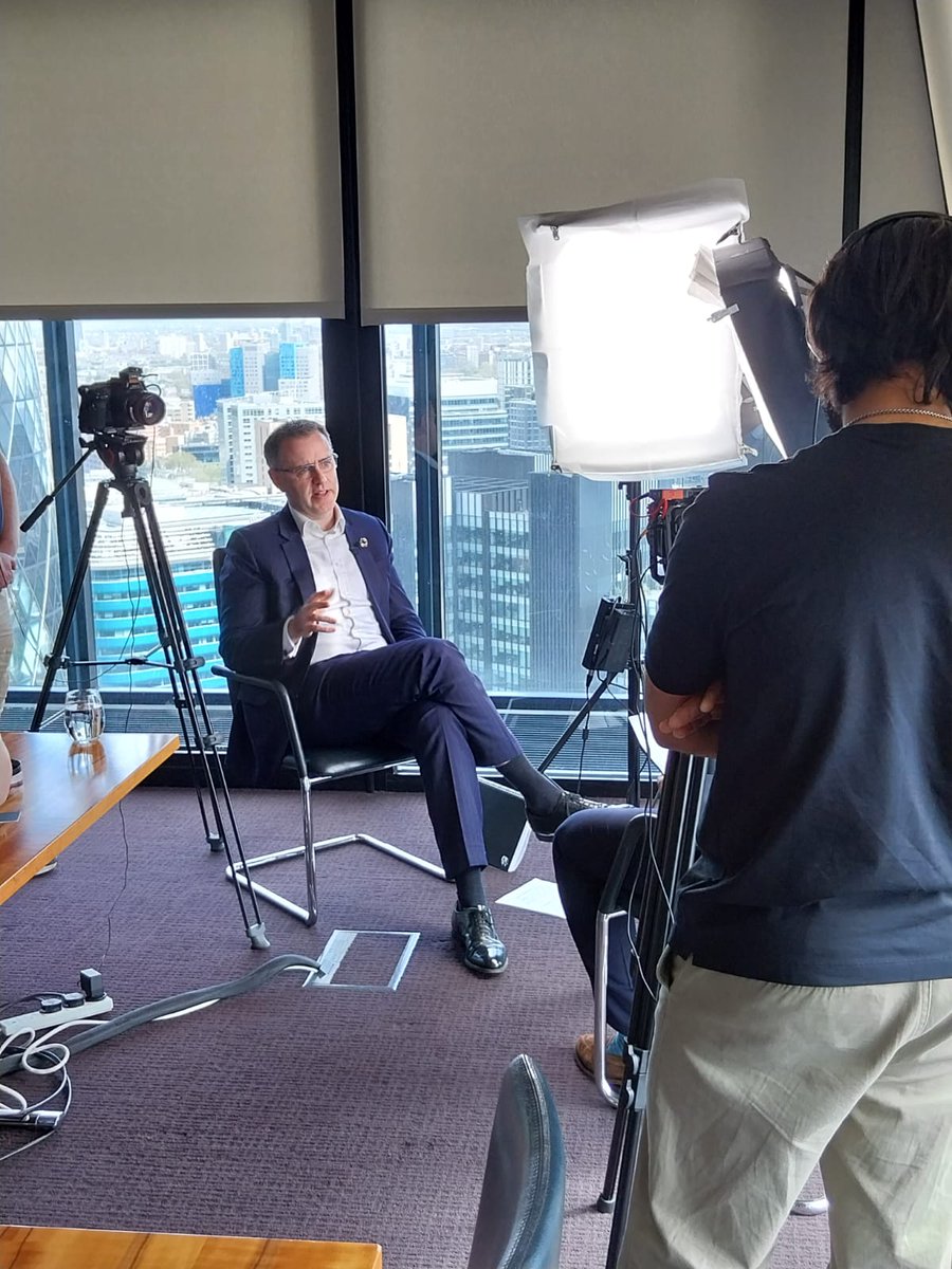 #BTS of CUO Martin Burke's interview with George Abbott for @_theinsurer TV… Stay tuned for the full interview! #Insurance