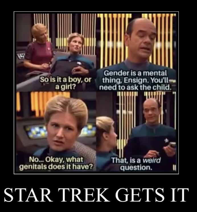 This will annoy the terfs and transphobes, would be a shame if it got shared many times 🏳️‍⚧️ @StarTrek
