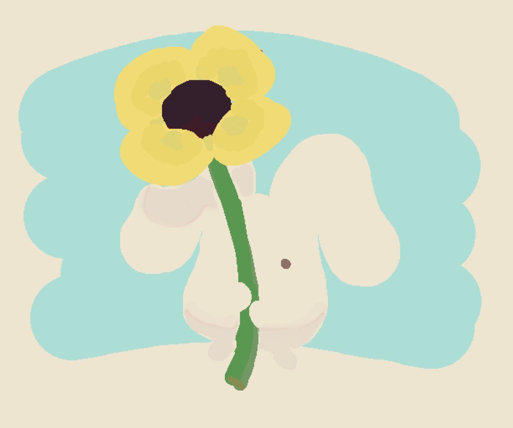 solo looking at viewer simple background holding flower no humans blue background  illustration images