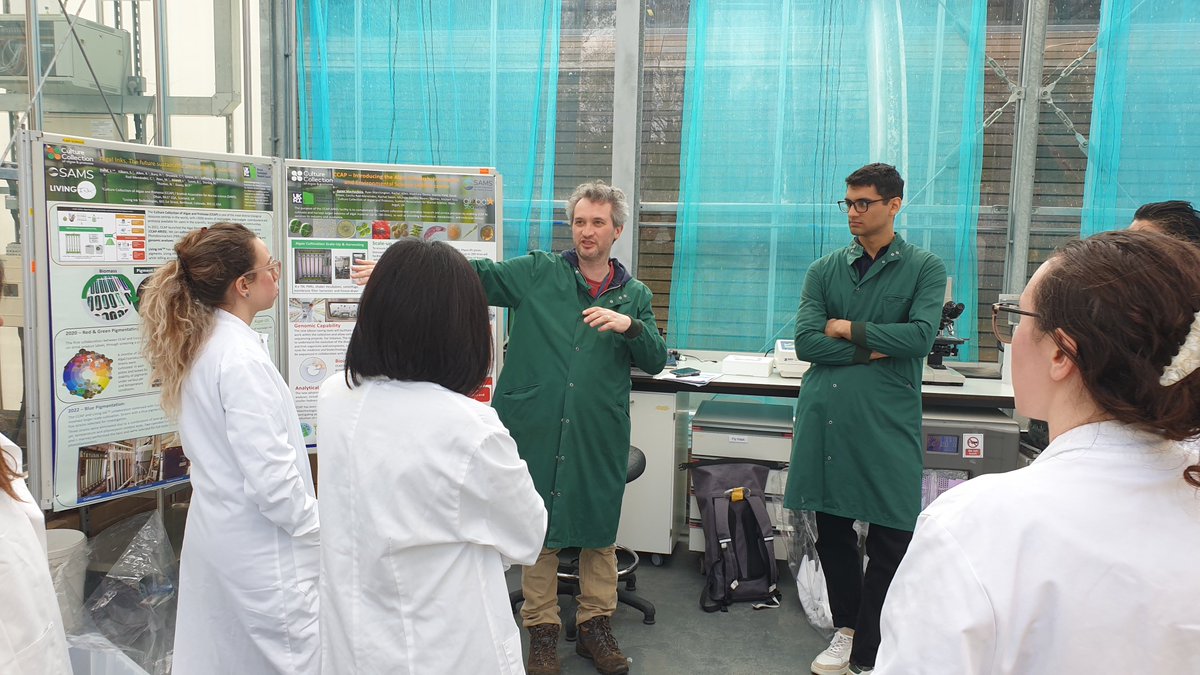 CCAP_Oban's tweet photo. Fantastic day learning and teaching about algal scale-up at the Cambridge University Algal Innovation Centre, great to see our CCAP strains growing so well in Cambridge! @plantsci @EITFood @matis @FraunhoferIGB @SAMSoceannews @scienceisnotfun https://t.co/9SlJvu3pvv