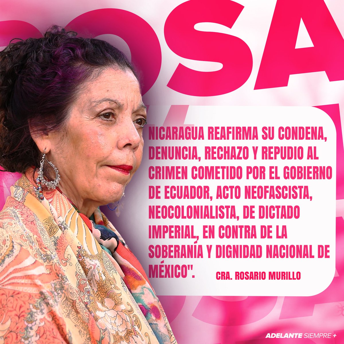 Compañera Vicepresidenta Rosario Murillo hoy 16 de #abril2024 ❤️🖤
#AdelanteSiempre
#4519LapatriaLaRevolución