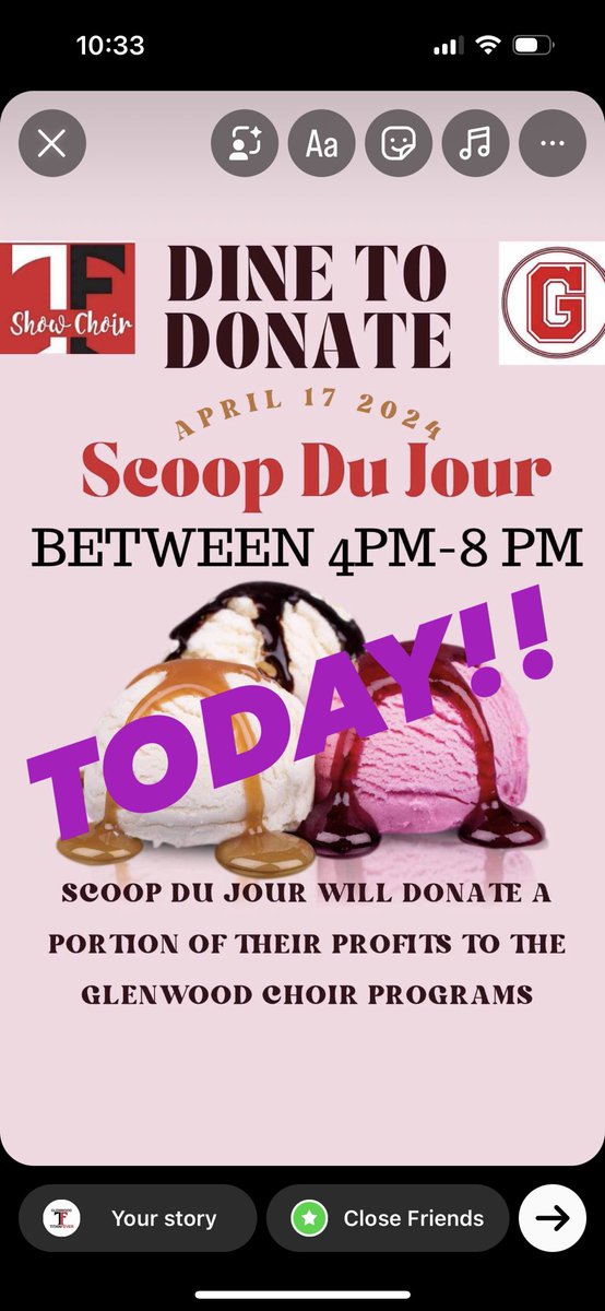 GHSTitanFever's tweet photo. Get to Scoop Du Jour today!! https://t.co/154kBRxw6F