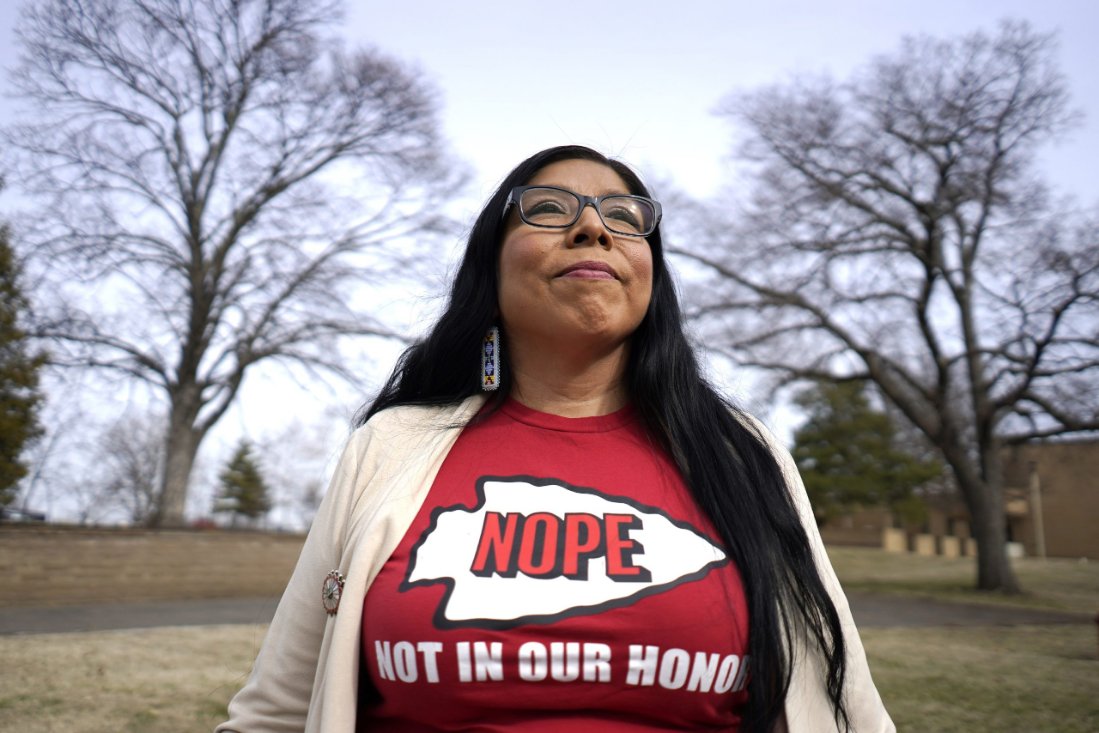 of other Native activists

'Meet Rhonda LeValdo - a tireless advocate for Native American rights who won't back down, even as her hometown team heads to the Super Bowl. #NativePride #SuperBowlSunday'