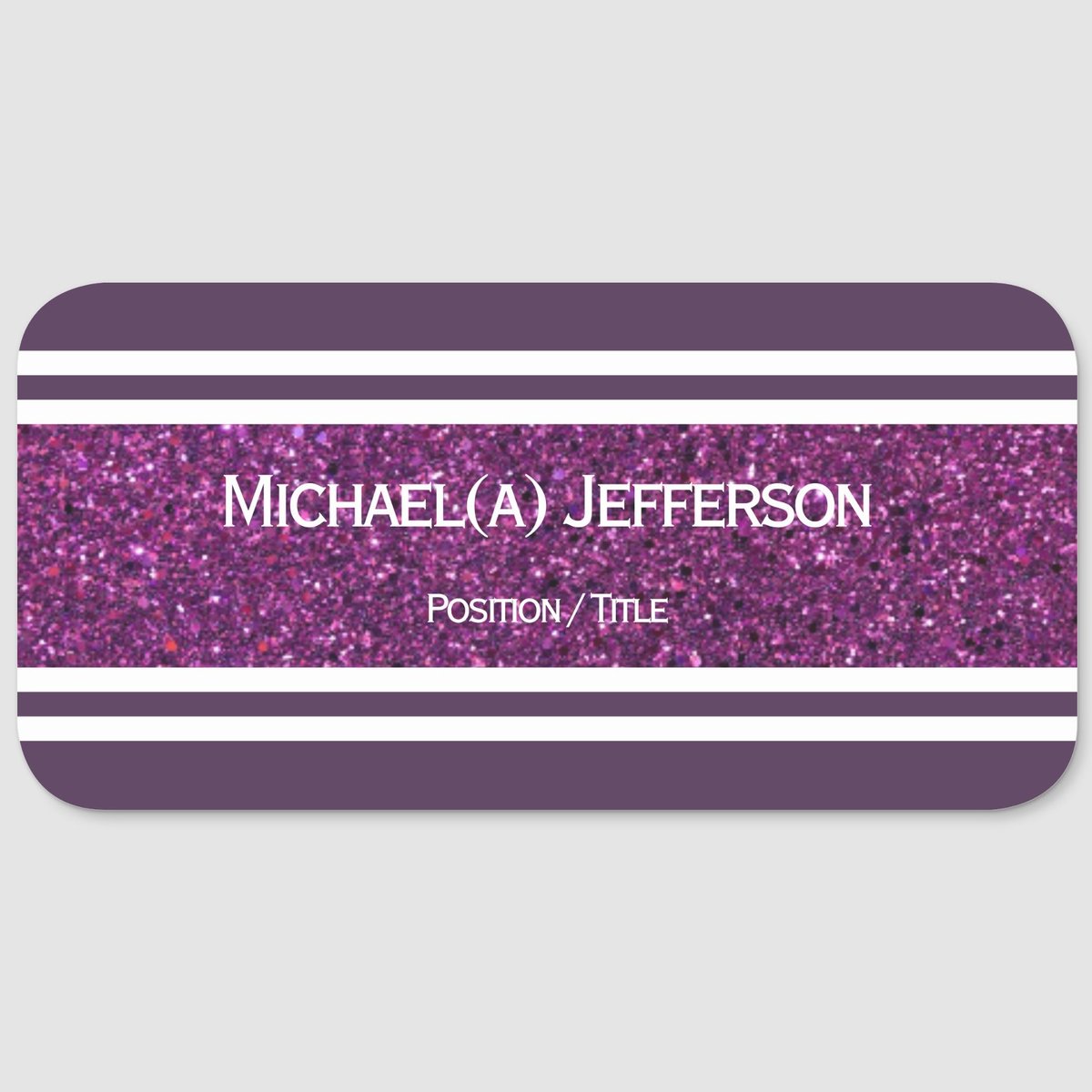 This #Purple #Glitter #nametag successfully marries vibrant energy with feminine charm zazzle.com/purple_glitter… can be a #Personalizedgift for #corporate #employees #Professional #identity for your team #nametags Give a #corporategift #zazzlemade #zazzle #BusinessMan #businesstips