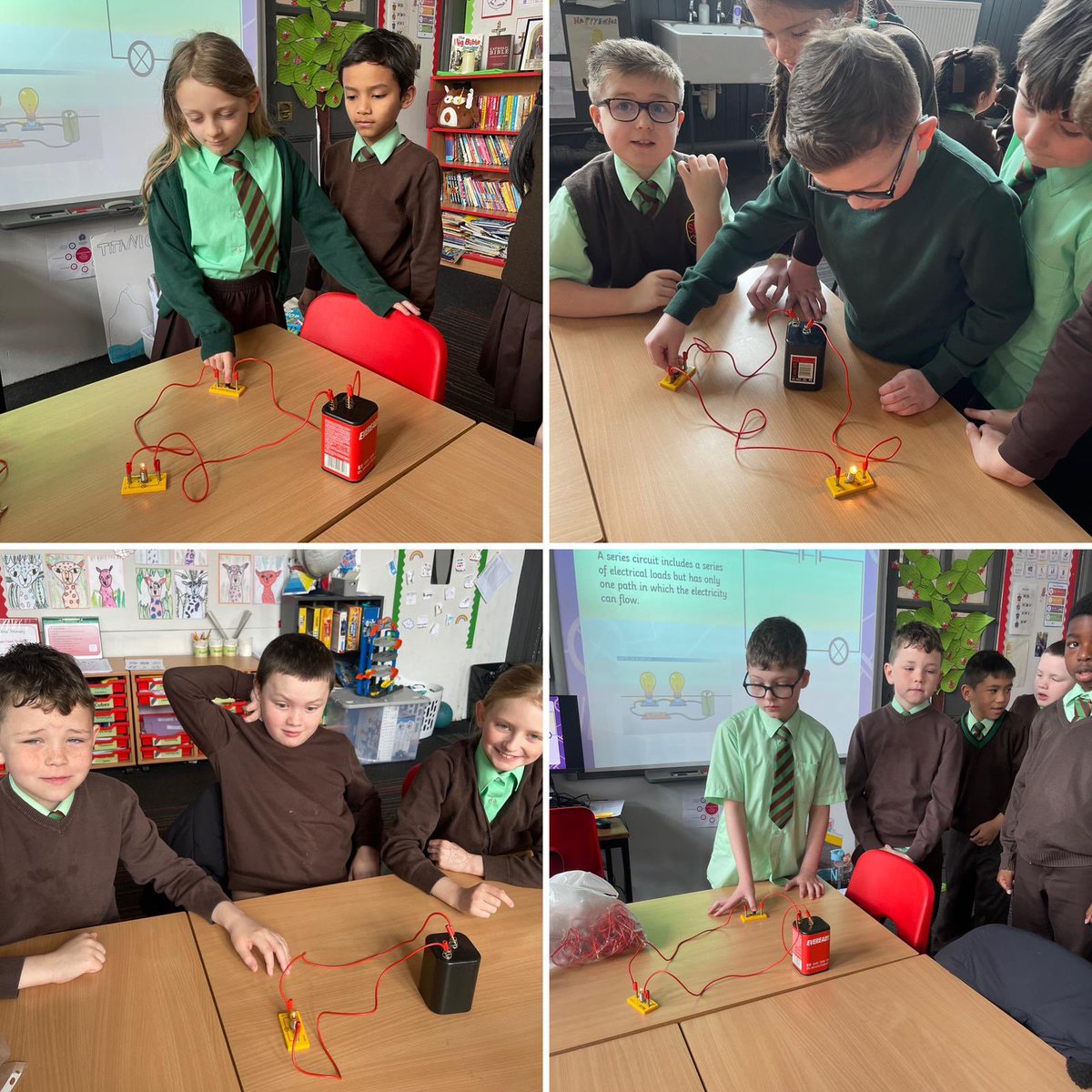 St_Denis_PS's tweet photo. Today Primary 4 had great fun learning how to create their own electrical circuit. They also learned about the difference between an open and closed circuit and the impact this has on the flow of the current ⚡️💡🔋 https://t.co/mFHVMKuBoT
