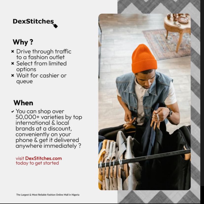 DEXSTITCHES's tweet photo. Step into the world of convenience and become a Dexicon today.. Shopping fashion never been this interesting✨❤️

Shop now🛍️ @ https://t.co/FsxoCXgPHP https://t.co/4o7rAJMSNI