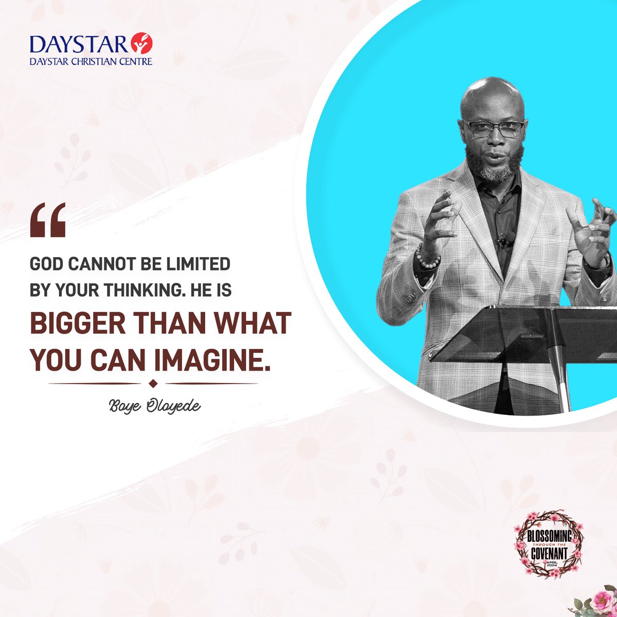 Remember, God's power knows no bounds and His plans far exceed our wildest dreams. Let go of limitations and embrace all the limitless possibilities of His love and grace. . #Blossomingthroughthecovenant #daystarng