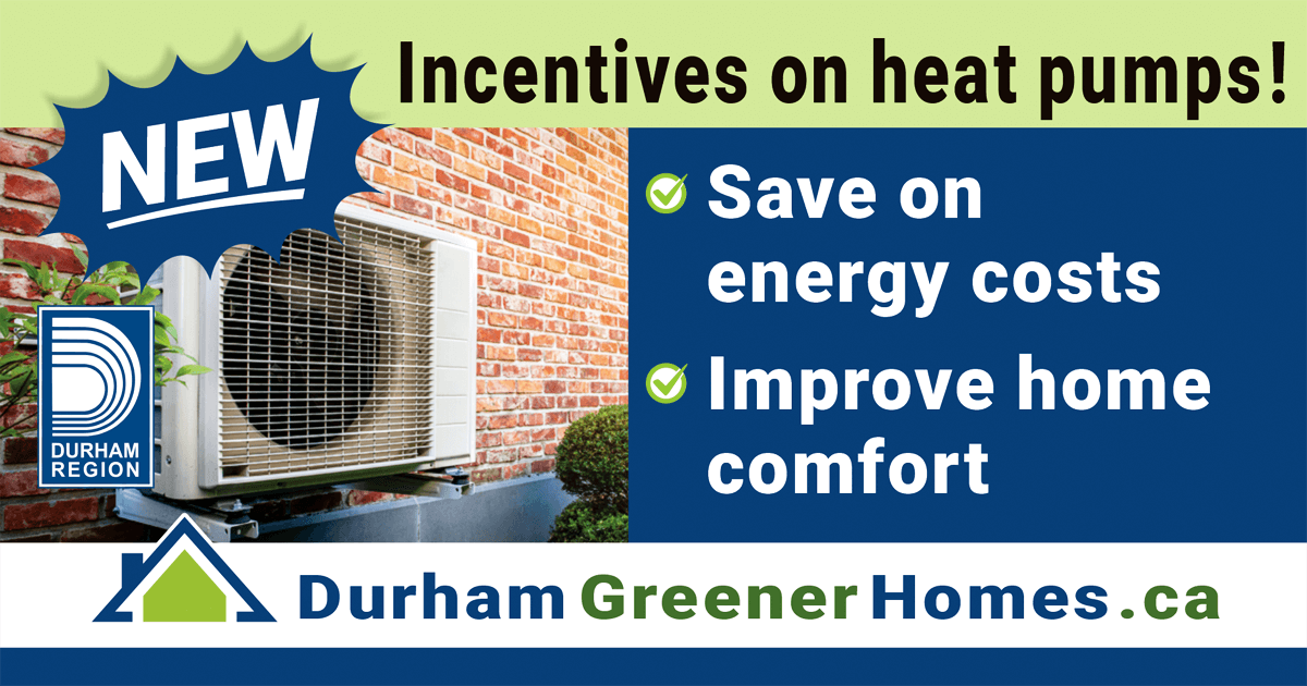 With New Durham Greener Homes HEAT PUMP incentives, more Durham Households can enjoy improved home comfort and reduced energy costs. See details on income-eligible households and apply. 👉durhamgreenerhomes.ca/rebates/durham…