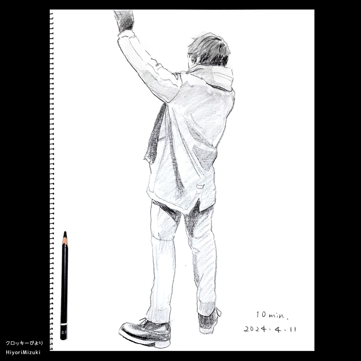 life_drawing_'s tweet photo. 4月11日、雑司ヶ谷でのクロッキー会、ノンキなデッサン会（@Kh870k）で描きました

夏服も冬服も描けて、1粒で２度おいしい

モデルさん 
@SeanT920311

#art
#10分クロッキー
#サーファー
#ノンキなデッサン会
#croquis
#lifedrawing
#クロッキー
#クロッキー会
#アナログ絵
#鉛筆画
#素描 https://t.co/d80aO8jKTE