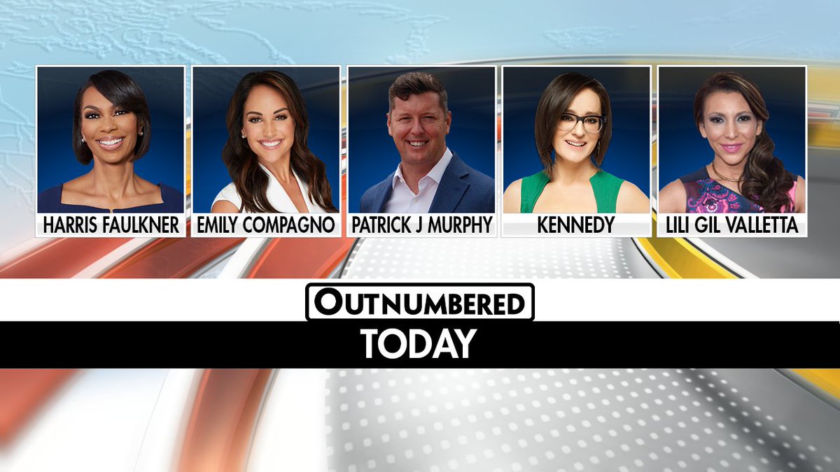 TODAY ON OUTNUMBERED: @HARRISFAULKNER @EmilyCompagno @KennedyNation @liligil & @PatrickMurphyPA! #Outnumbered #FoxNews