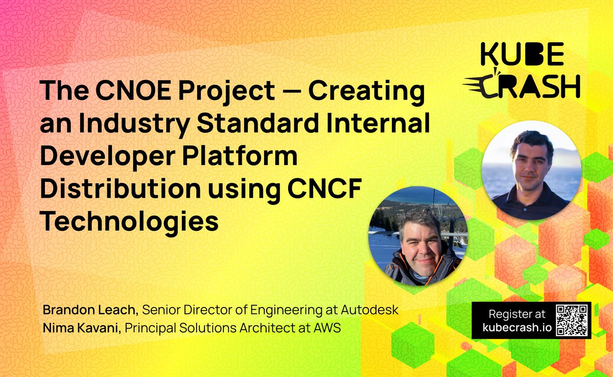 The CNOE Project — Creating an Industry Standard Internal Developer Platform Distribution using CNCF Technologies by @brandonleach and @nimak. Next week at KubeCrash. Register for free 👉 kubecrash.io