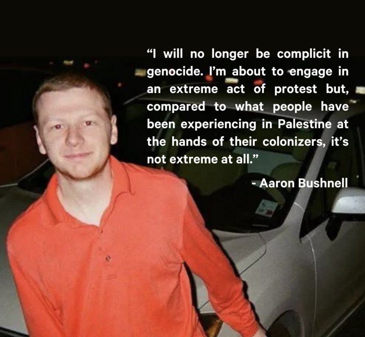 Don’t forget what Aaron Bushnell said