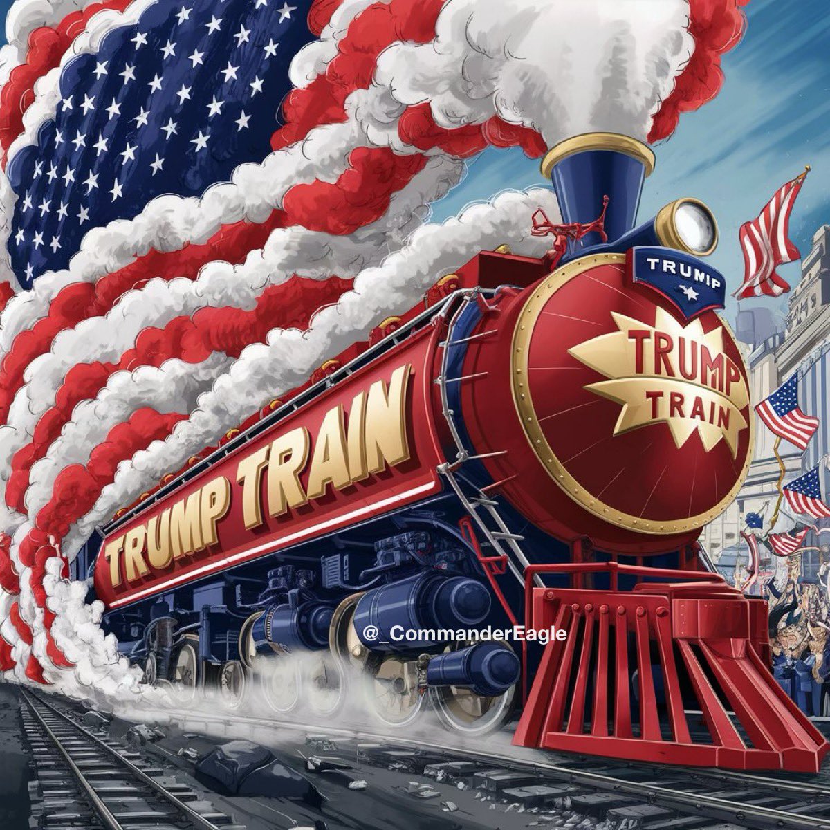 WEDNESDAY PATRIOT TRAIN! ALL ABOARD! 🚂 💨 🚂 💨 🚂 💨 💨 PLEASE REPOST & FOLLOW BACK ALL PATRIOTS! 🇺🇸🇺🇸🇺🇸 COMMENT WITH YOUR HANDLE IN IT INCLUDE EMOJIS & MEMES ETC TO STAND OUT 🔥🔥🔥 REPOST ↪️ = MORE GROWTH! GROW TOGETHER!!! 💪 #PatriotsUnite