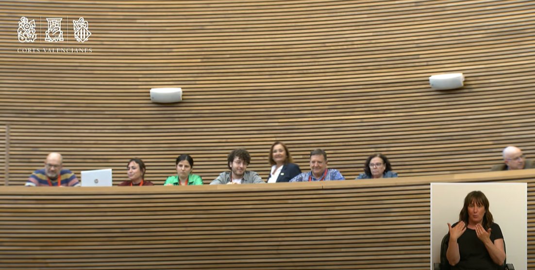 La Plataforma en el pleno de Les Corts. Asistimos a la defensa de la iniciativa presentada por @compromis de la mano de @carletesteve por una sanidad de gestión PÚBLICA. La salud no es un negocio, la salud es un derecho ‼️ Ni auditorías ni informes que avalen la prórroga 🤷‍♀️